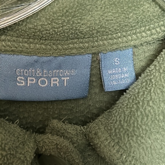 Croft & Barrow Sport Women’s Green Fleece Jacket Snowman Embroidered Size Small - Picture 8 of 13